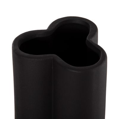 CERAMIC TABLE DECOR GLAZE HM4611.02 MATTE BLACK Φ14x34Hcm.