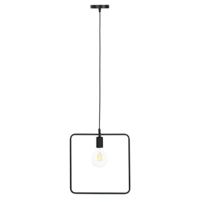 CEILING PENDANT LUMINAIRE HM4095 BLACK METAL 33x33x134Hcm.
