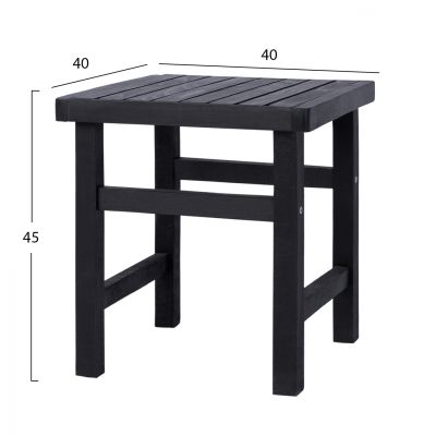 Stool-Table Black Koli 40x40x45cm HM289.04