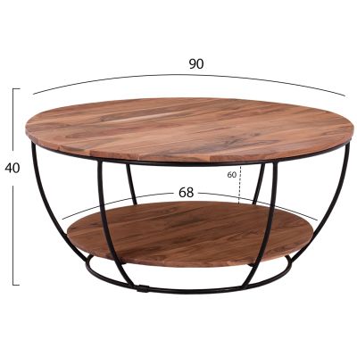 COFFEE TABLE HM8778.11 ACACIA WOOD  Φ90x40 cm.