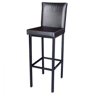 Метален бар стол с черен PU TS481 36x46x115см.