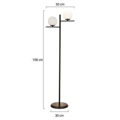 ΦΩΤΙΣΤΙΚΟ ΔΑΠΕΔΟΥ ΜΕΤΑΛΛΙΚΟ ΜΑΥΡΟ HM7432.01 30x158 ек.