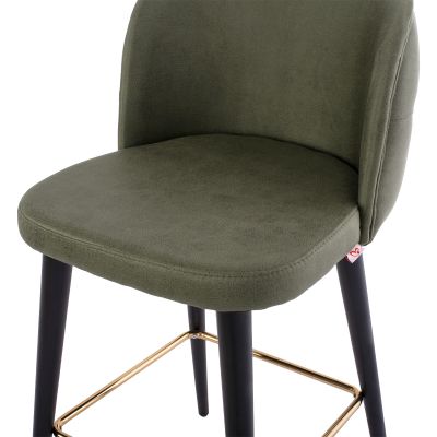 БАР СТОЛ MARCELLO PROFESSIONAL HM9280.13 ТИП НАБУК ДЪРВО КИПАРИС ЗЕЛЕН 50x49,5x101,5Hcm.