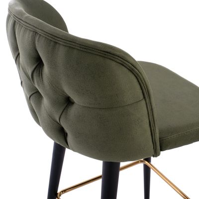 БАР СТОЛ MARCELLO PROFESSIONAL HM9280.13 ТИП НАБУК ДЪРВО КИПАРИС ЗЕЛЕН 50x49,5x101,5Hcm.