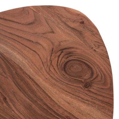 3 NESTING TABLES EMILIANO HM9256 ACACIA WOOD WITH METAL BLACK LEGS 69,5x67x46H CM.