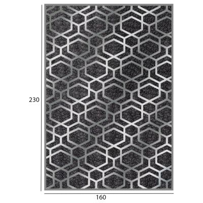 JOSIANE HM7675.31 160X230cm, grey-silver with fringes