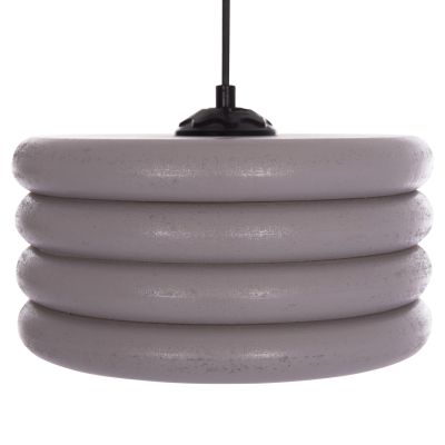 CEILING PENDANT HM7655.04, GREY WOODEN RINGS, Φ23x57