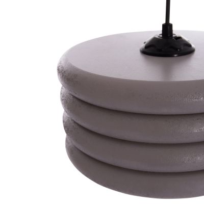 CEILING PENDANT HM7655.04, GREY WOODEN RINGS, Φ23x57