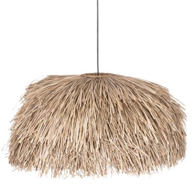 CEILING PENDANT WITH PANDAN AND MENDONG GRASS CAP NATURAL COLOR Φ80Χ35Hcm.HM7778