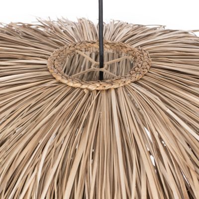 CEILING PENDANT WITH PANDAN AND MENDONG GRASS CAP NATURAL COLOR Φ80Χ35Hcm.HM7778