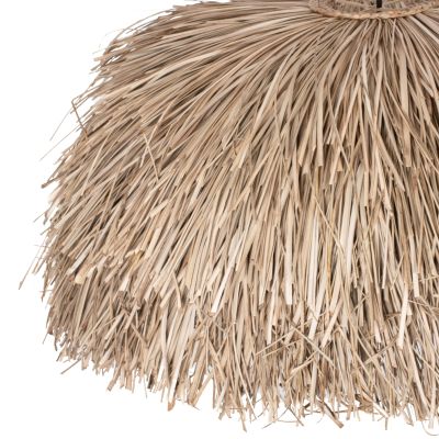CEILING PENDANT WITH PANDAN AND MENDONG GRASS CAP NATURAL COLOR Φ80Χ35Hcm.HM7778