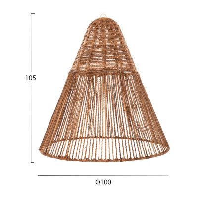 CEILING PENDANT LAMP HM4034 DRIED BANANA TREE FIBERS IN BROWN COLOR Φ100x100-105Hcm.