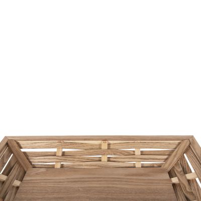 SERVING TRAY RECTANGULAR HM4228 FIR WOOD & MDF 51x32x5,5Hcm.