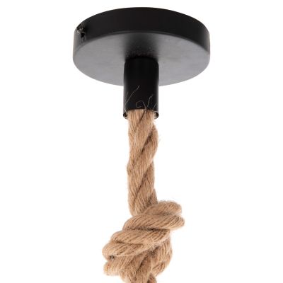 CEILING PENDANT LUMINAIRE SET HM11924 ROPE AND DRIED PALM LEAF FIBERS Φ52.5Χ160H cm.
