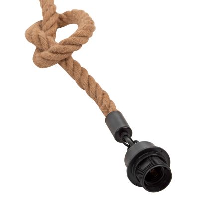 CEILING PENDANT LUMINAIRE SET HM11924 ROPE AND DRIED PALM LEAF FIBERS Φ52.5Χ160H cm.