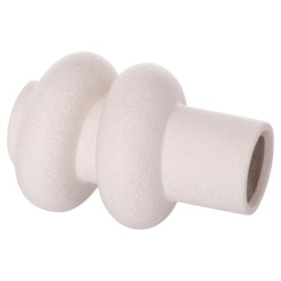 CERAMIC TABLE DECOR ROOK HM4627.01 OFF WHITE WITH CRYSTALLISATION Φ16x25,5Hcm.