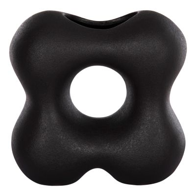 CERAMIC TABLE DECOR SEBOR HM4594.02 MATTE BLACK 18x9x18Hcm.