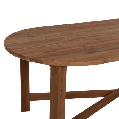 DINING TABLE KUTAI HM9639 RECYCLED TEAK WOOD IN NATURAL COLOR 220x100x75Hcm.