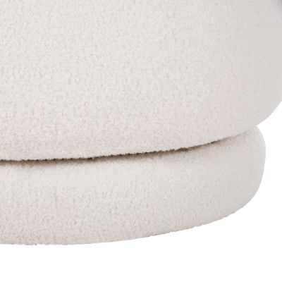 ТАБУРЕТКА С ВЪРТЯЩА СЕ ОБЛЕГАЛКА KRIVIO HM9775.05 БЯЛ ТЕДИ ПЛАТ 52x53x60Hсм.