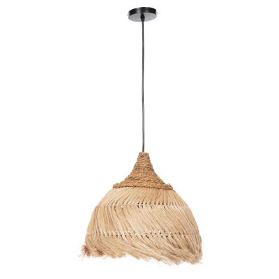 CEILING PENDANT MENDONG GRASS FIBERS IN NATURAL COLOR Φ38x34-120Hcm.HM7776