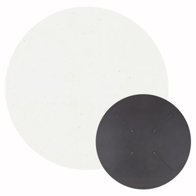 HPL TABLETOP HM5842.22 ROUND IN WHITE Φ70cm.
