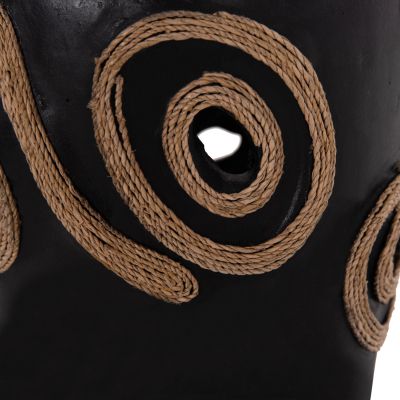 TABLE DECORATIVE VASE DEAN HM4677.01S TERRACOTA IN BLACK--Φ19x25Hcm.