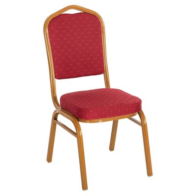 СТОЛ КОНФЕРЕНТЕН-КЕТЪРИНГ HILTON HM0054.21 МЕТАЛИК С ДАМАСКА БОРДО 44x66x92,5Hcm.