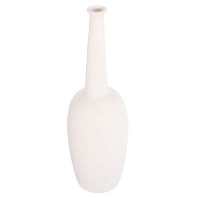 CERAMIC TABLE DECOR ELENDIL HM4591.01 OFF WHITE WITH CRYSTALLIZATION Φ12x39.5Hcm.