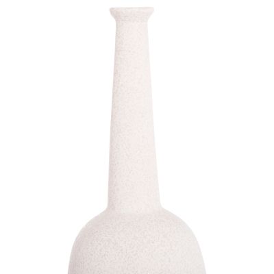CERAMIC TABLE DECOR ELENDIL HM4591.01 OFF WHITE WITH CRYSTALLIZATION Φ12x39.5Hcm.