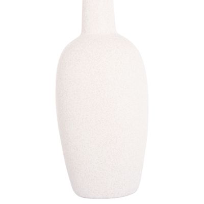 CERAMIC TABLE DECOR ELENDIL HM4591.01 OFF WHITE WITH CRYSTALLIZATION Φ12x39.5Hcm.