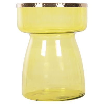 СТРАНИЧНА МАСА RANE HM9731 СВЕТЛО ЗЕЛЕНО СТЪКЛО ПЛОТ-МЕТАЛ В ЗЛАТО Φ36x47Hcm.