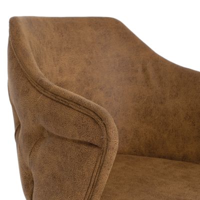 КРЕСЛО ПРОФЕСИОНАЛНО THERESA HM9263.19 ТИП НАБУК ЗЛАТНО ДЪРВО 56x60x84Hcm.