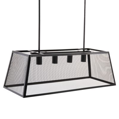 CEILING PENDANT LUMINAIRE HM4179 BLACK METAL 4-LIGHT 78x30,5x26Hcm.
