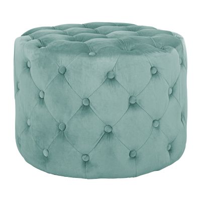 STOOL KASSIE HM8406.07 PISTACHIO GREEN VELVET t.CHESTERFIELD Φ60X43Hcm.