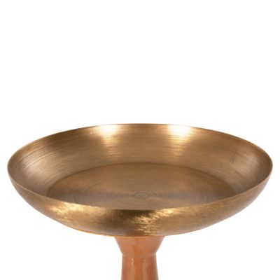 СВЕЩНИК ЗА ПОД (СТЪЛБ) GUNTUR HM4383 МЕТАЛ В СЬОМГА-ЗЛАТО Φ20x87.5Hcm.