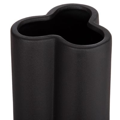 CERAMIC TABLE DECOR GLAZE HM4612.02 MATTE BLACK Φ14x29Hcm.