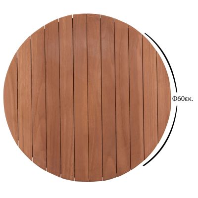 TABLETOP ROUND HM18132 TEAK WOOD--NATURAL COLOR Φ60x4(thickness)cm.