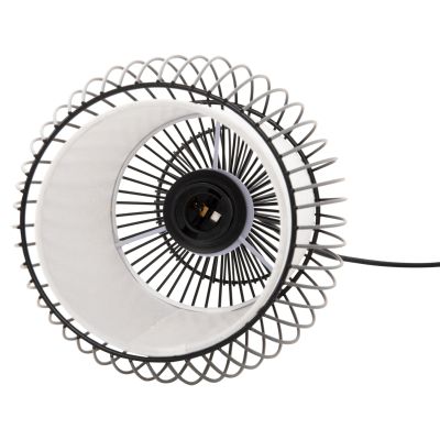 CEILING PENDANT LAMP HM4186 BLACK METAL 20x20x131Hcm.