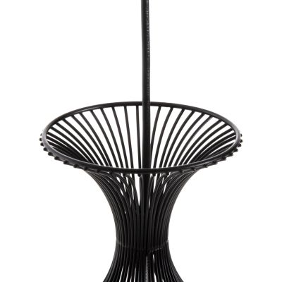 CEILING PENDANT LAMP HM4186 BLACK METAL 20x20x131Hcm.
