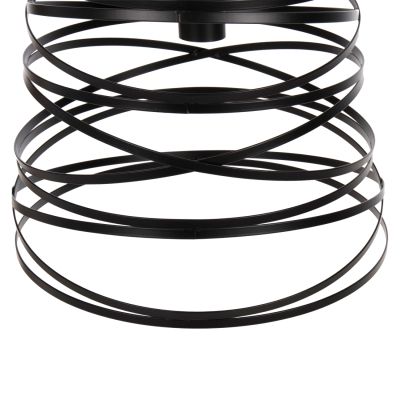 CEILING PENDANT LAMP HM4129 BLACK METAL CYLINDRICAL CAP 22-33x130Hcm.