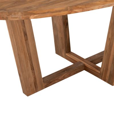 DINING TABLE CARIB HM9560 OVAL RECYCLED TEAK IN NATURAL 250x110x78Hcm.