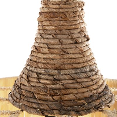 CEILING PENDANT LAMP WITH FRINGES HM7853 DRIED PALM FIBERS Φ41x34Hcm.