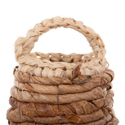 CEILING PENDANT LAMP WITH FRINGES HM7853 DRIED PALM FIBERS Φ41x34Hcm.