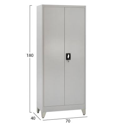 CLOSET 2-LEAF METAL HRONDA HM21287.02 WITH DIVIDER-KEYLOCK & LEGS 70x40x180Hcm.