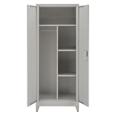 CLOSET 2-LEAF METAL HRONDA HM21287.02 WITH DIVIDER-KEYLOCK & LEGS 70x40x180Hcm.