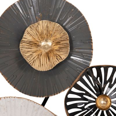 МЕТАЛНА ДЕКОРАЦИЯ ЗА СТЕНА HM7170 СИВО ЕКРЮ ЗЛАТО 88x7x51Y см.