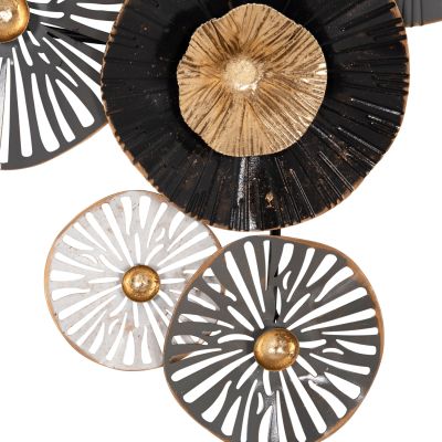 МЕТАЛНА ДЕКОРАЦИЯ ЗА СТЕНА HM7170 СИВО ЕКРЮ ЗЛАТО 88x7x51Y см.