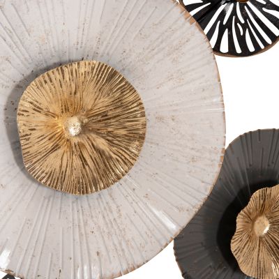 МЕТАЛНА ДЕКОРАЦИЯ ЗА СТЕНА HM7170 СИВО ЕКРЮ ЗЛАТО 88x7x51Y см.