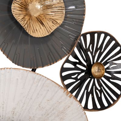 МЕТАЛНА ДЕКОРАЦИЯ ЗА СТЕНА HM7170 СИВО ЕКРЮ ЗЛАТО 88x7x51Y см.