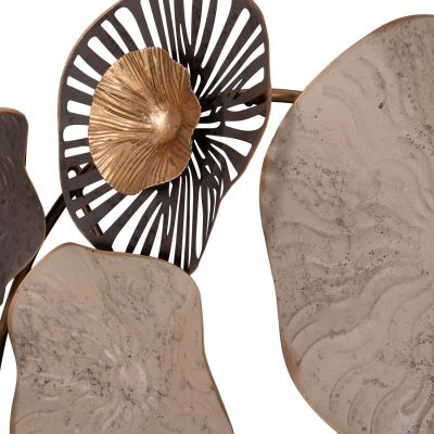 METALLIC WALL DECORATION HM7163 BROWN ECRU GOLD 69x8x69Y cm.